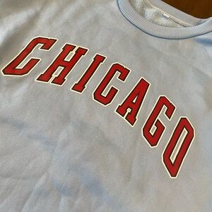 Show. Men’s Light Blue Chicago crewneck Sweatshirt large
